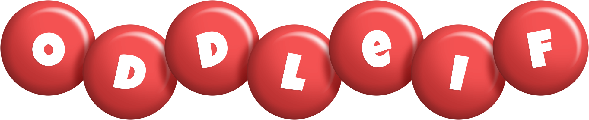 Oddleif candy-red logo