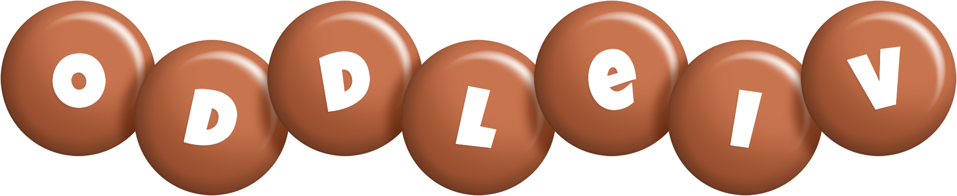 Oddleiv candy-brown logo