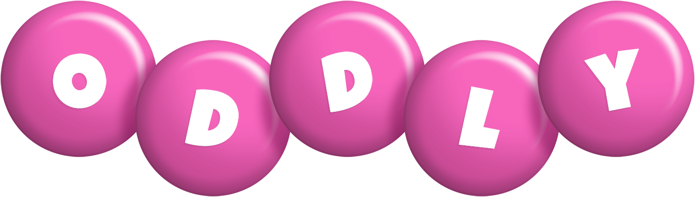 Oddly candy-pink logo