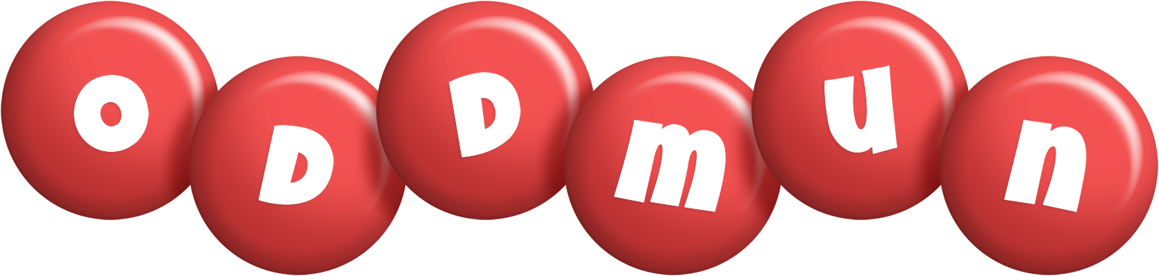 Oddmun candy-red logo