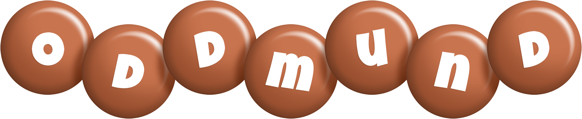 Oddmund candy-brown logo