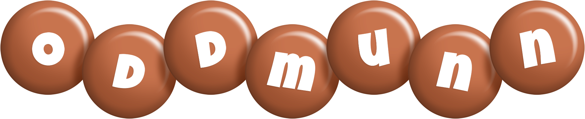 Oddmunn candy-brown logo