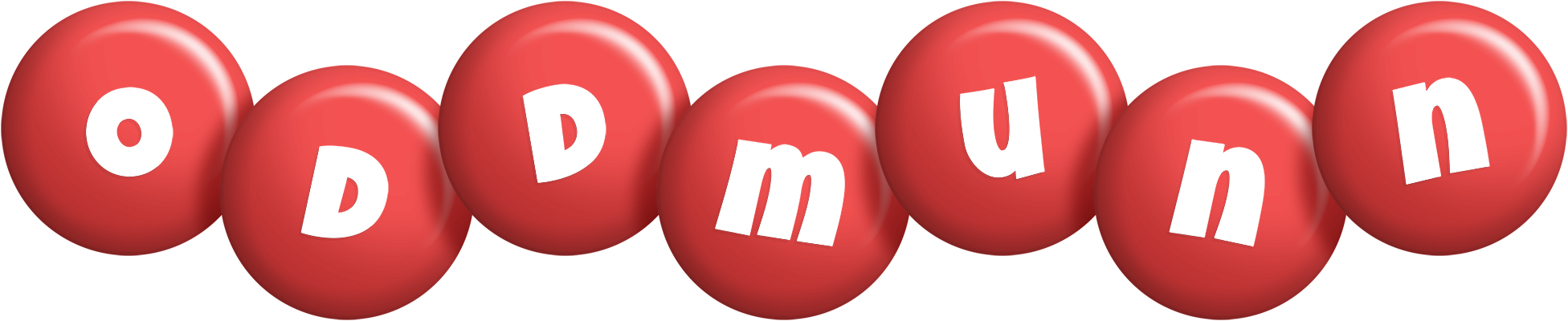 Oddmunn candy-red logo