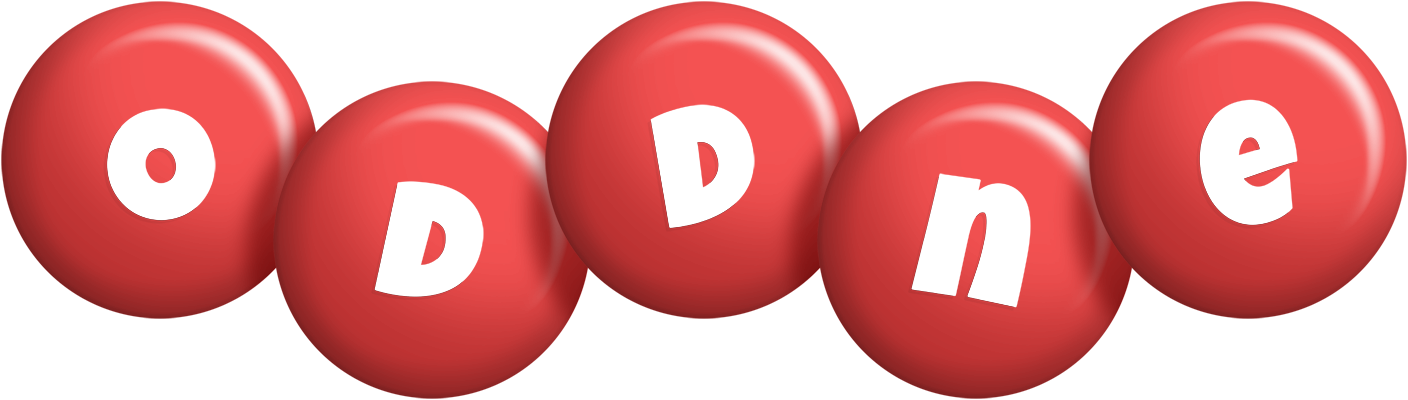 Oddne candy-red logo