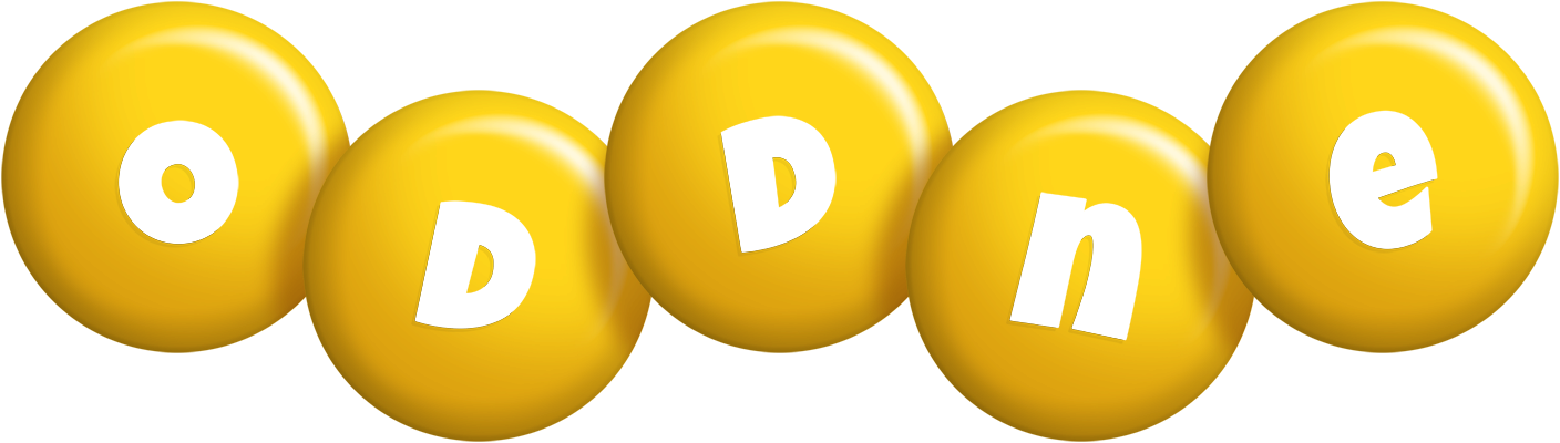Oddne candy-yellow logo
