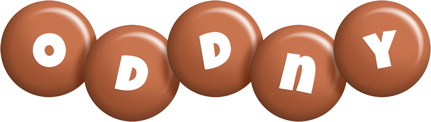 Oddny candy-brown logo