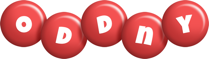 Oddny candy-red logo