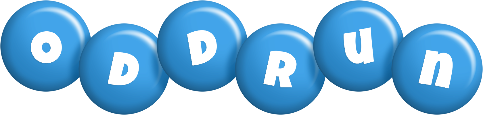 Oddrun candy-blue logo