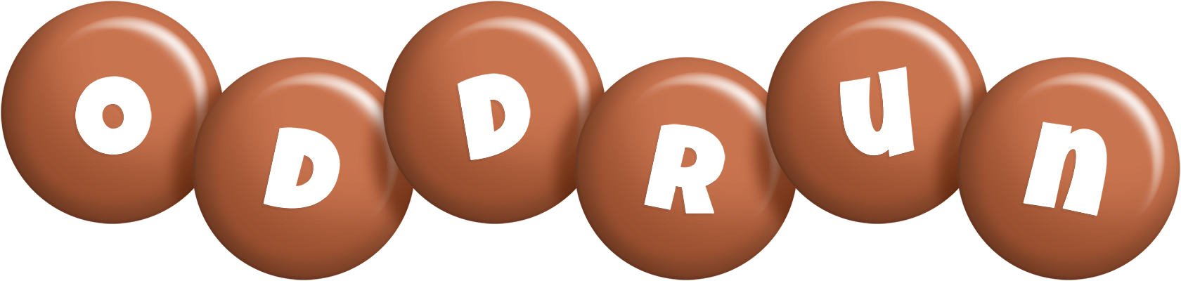 Oddrun candy-brown logo