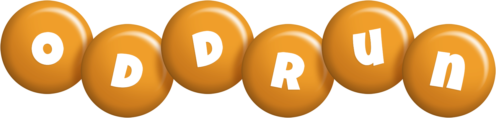 Oddrun candy-orange logo