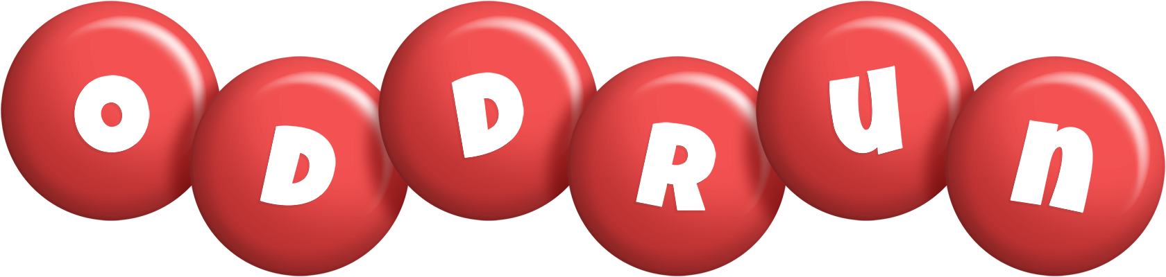 Oddrun candy-red logo