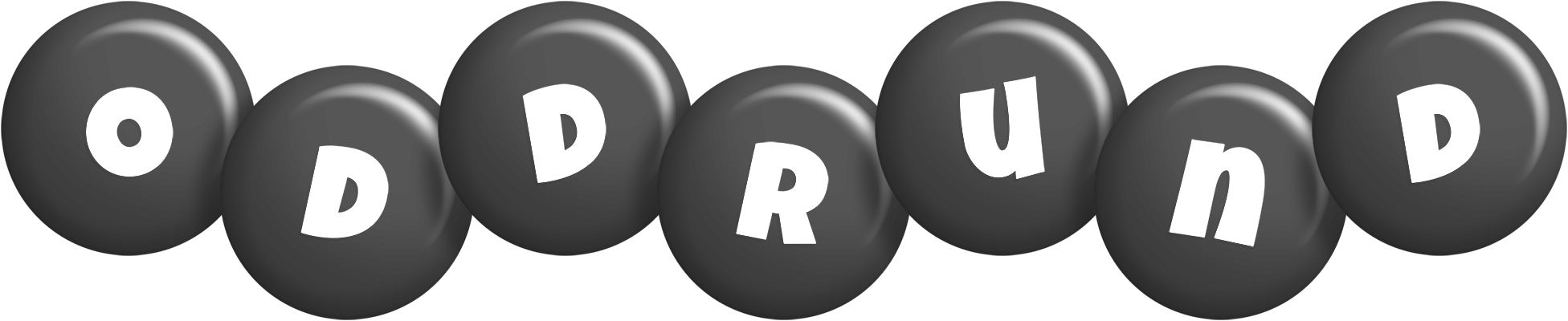 Oddrund candy-black logo