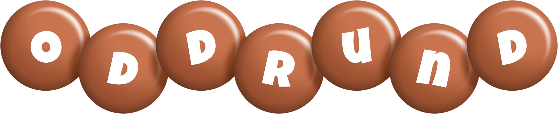 Oddrund candy-brown logo