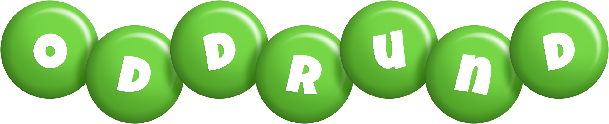 Oddrund candy-green logo