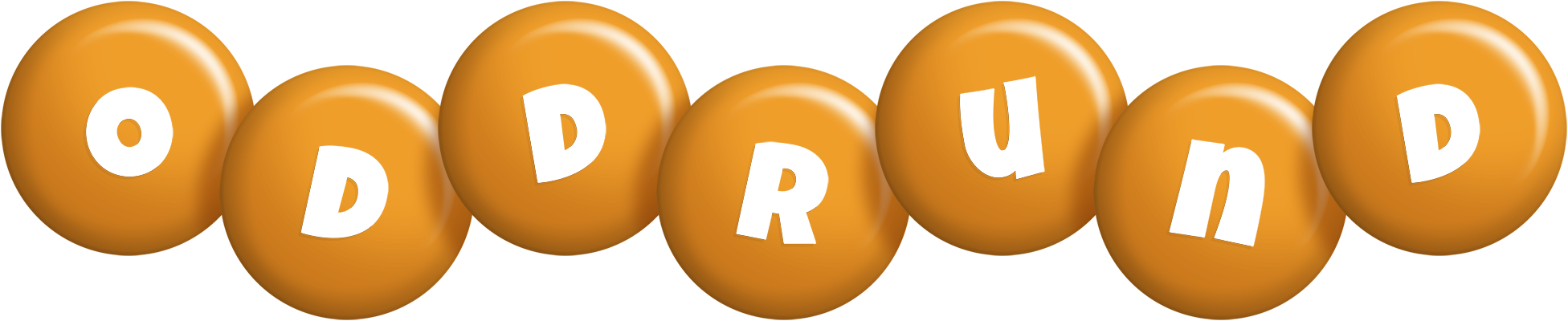 Oddrund candy-orange logo