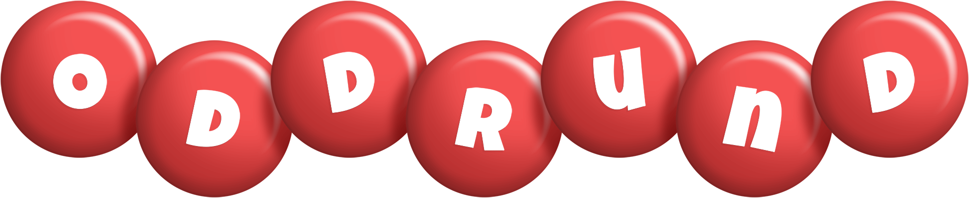 Oddrund candy-red logo