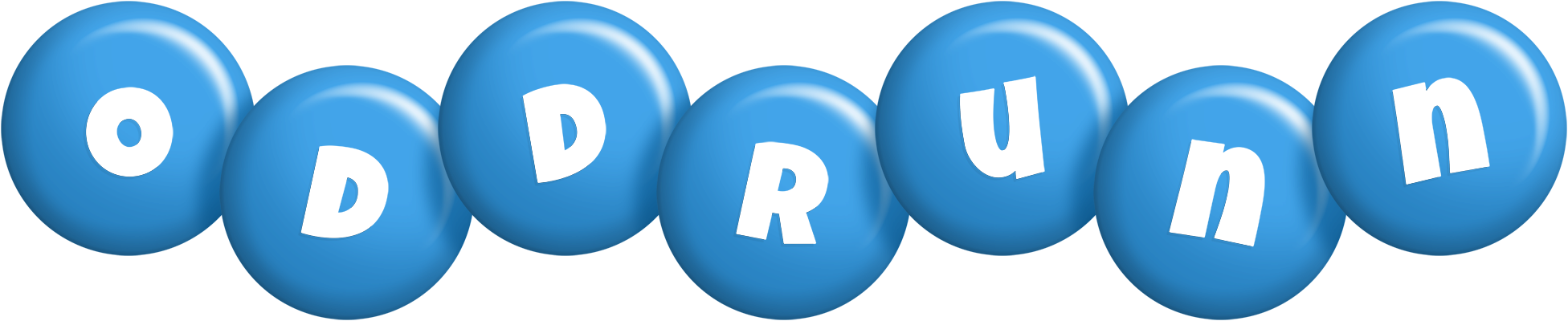 Oddrunn candy-blue logo