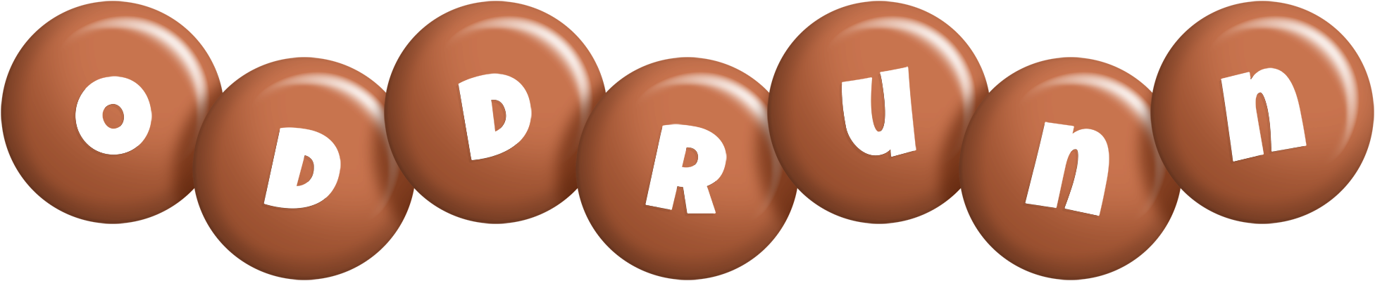 Oddrunn candy-brown logo