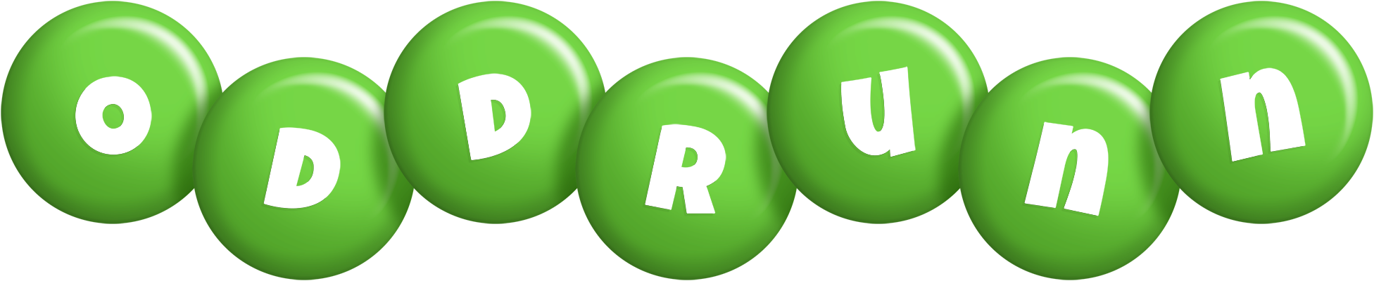 Oddrunn candy-green logo