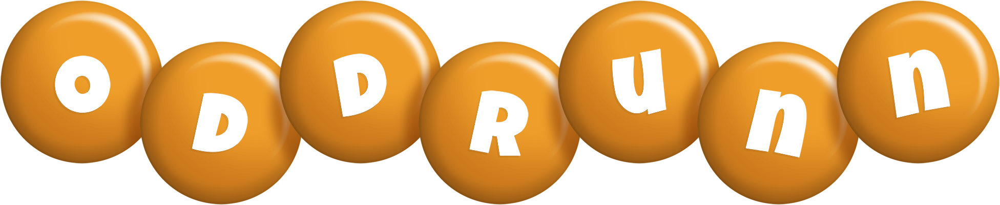 Oddrunn candy-orange logo