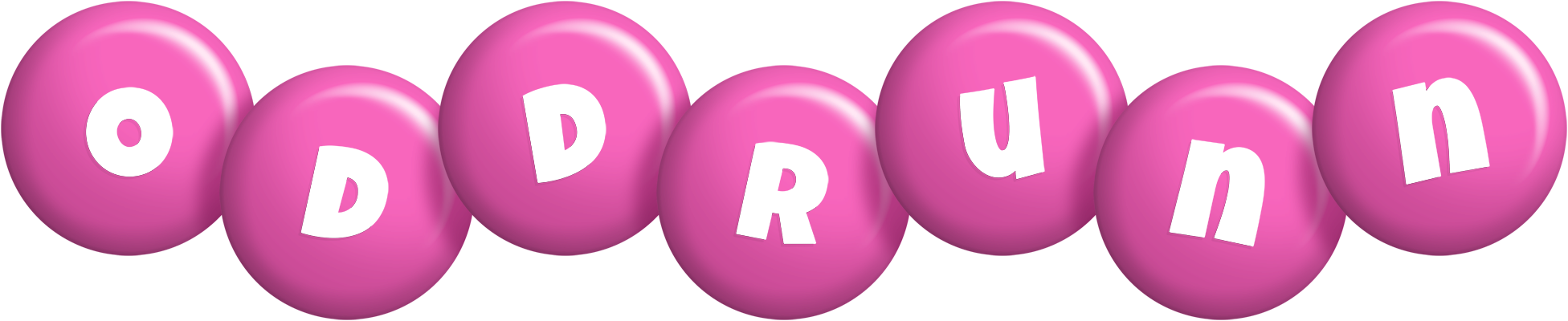 Oddrunn candy-pink logo