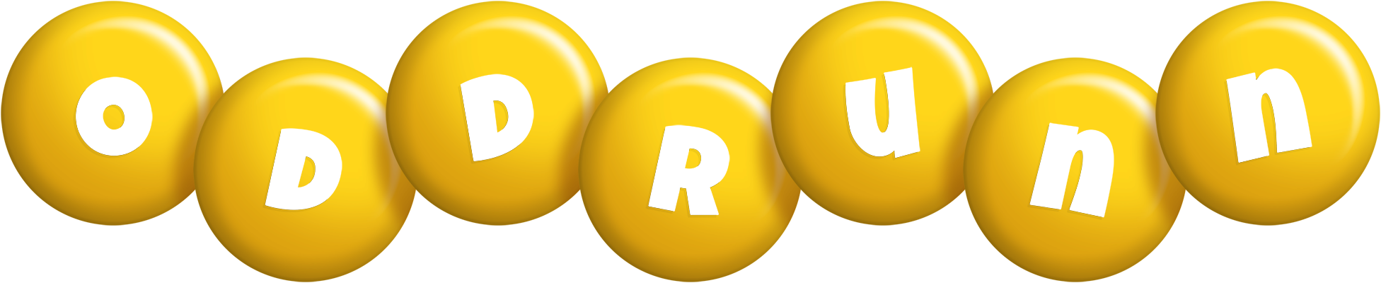 Oddrunn candy-yellow logo