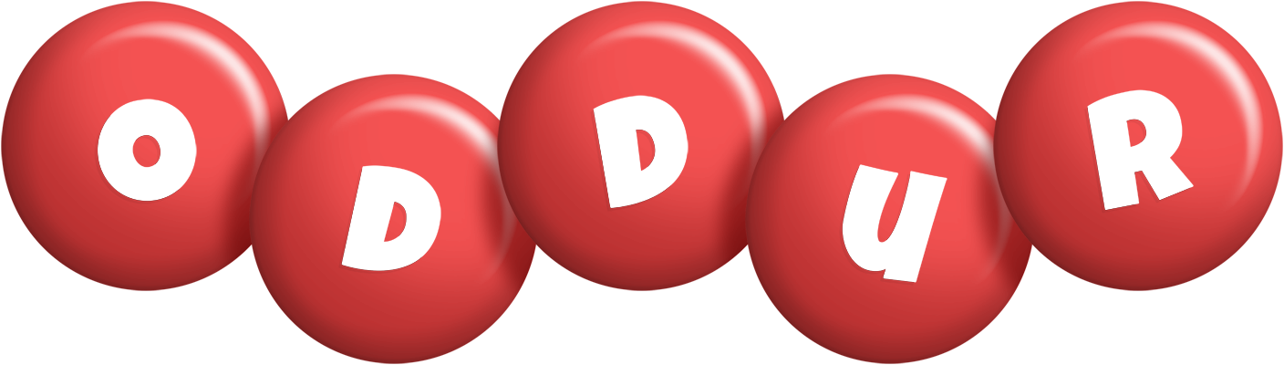 Oddur candy-red logo