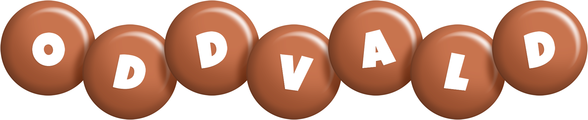 Oddvald candy-brown logo
