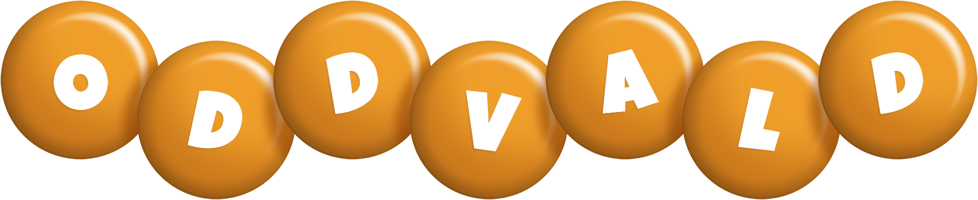 Oddvald candy-orange logo