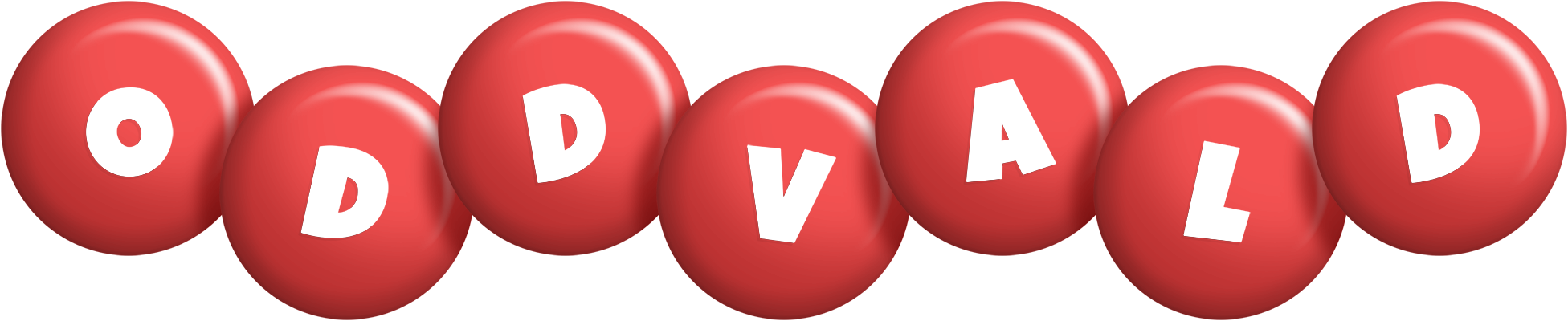 Oddvald candy-red logo