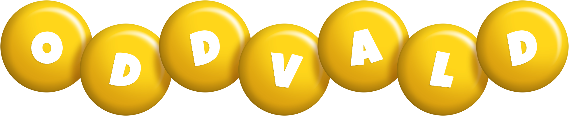 Oddvald candy-yellow logo