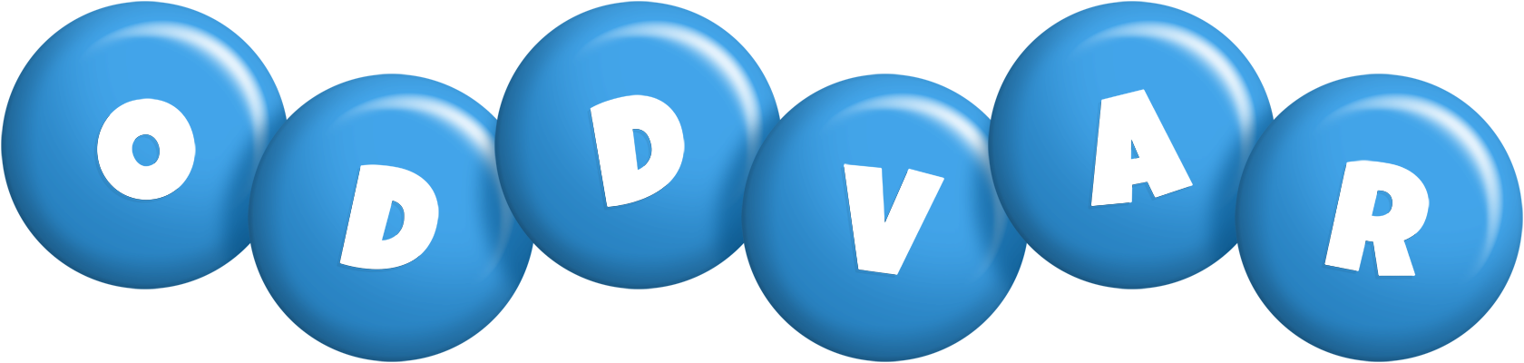 Oddvar candy-blue logo