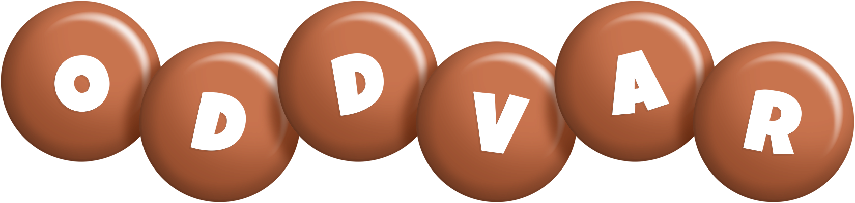Oddvar candy-brown logo