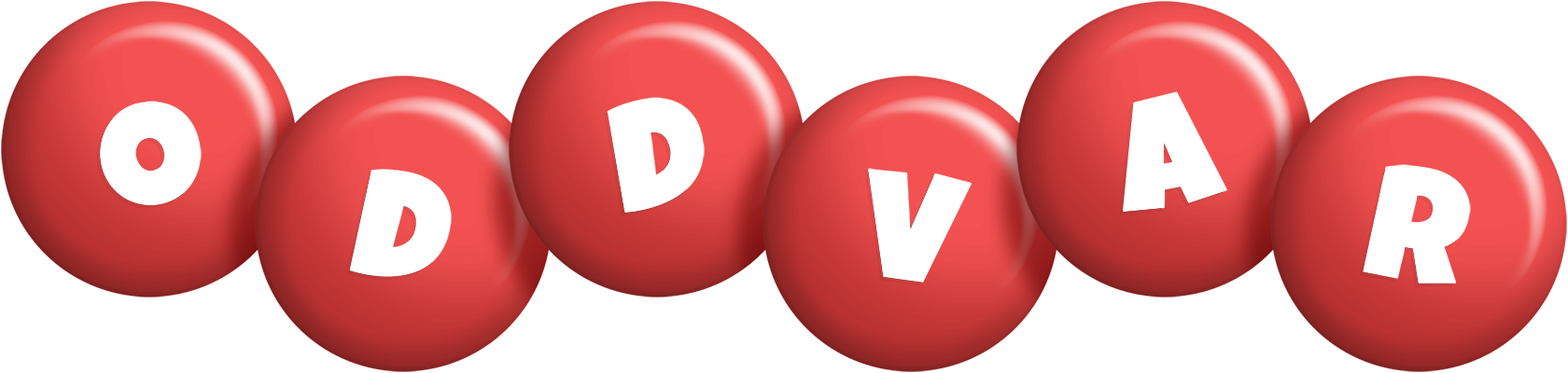 Oddvar candy-red logo