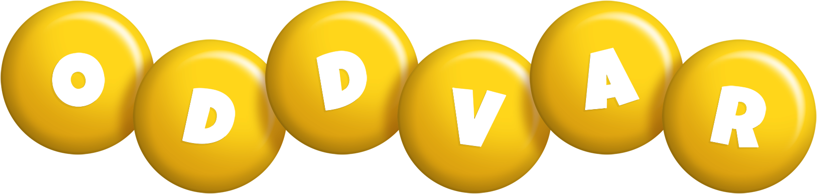 Oddvar candy-yellow logo