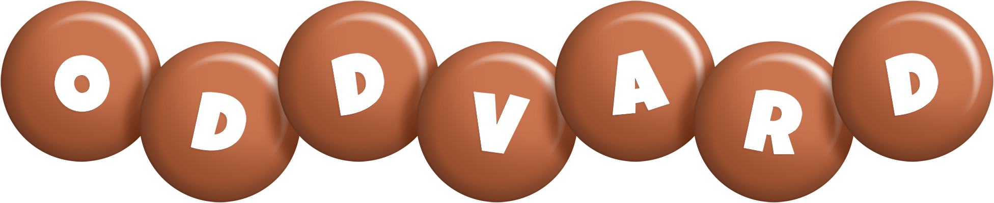 Oddvard candy-brown logo