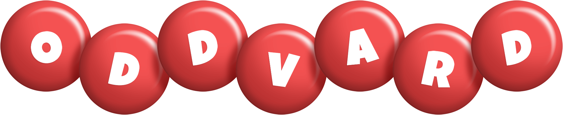 Oddvard candy-red logo