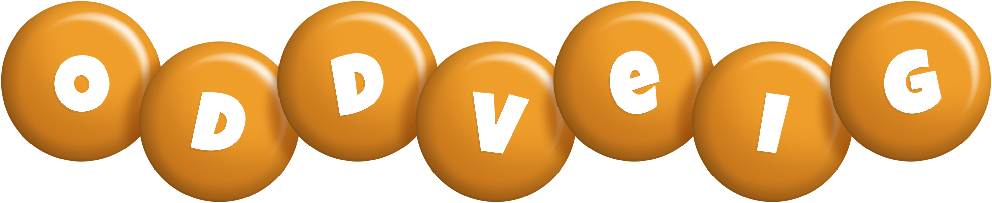 Oddveig candy-orange logo