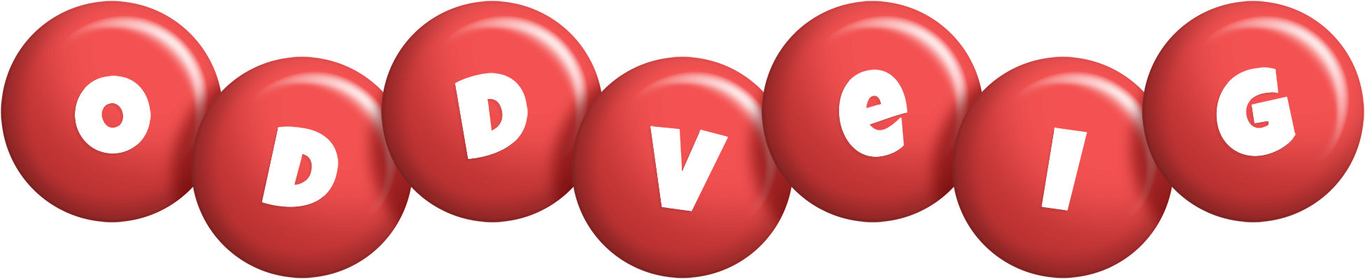 Oddveig candy-red logo