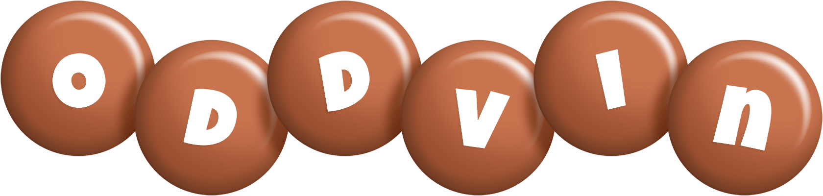 Oddvin candy-brown logo