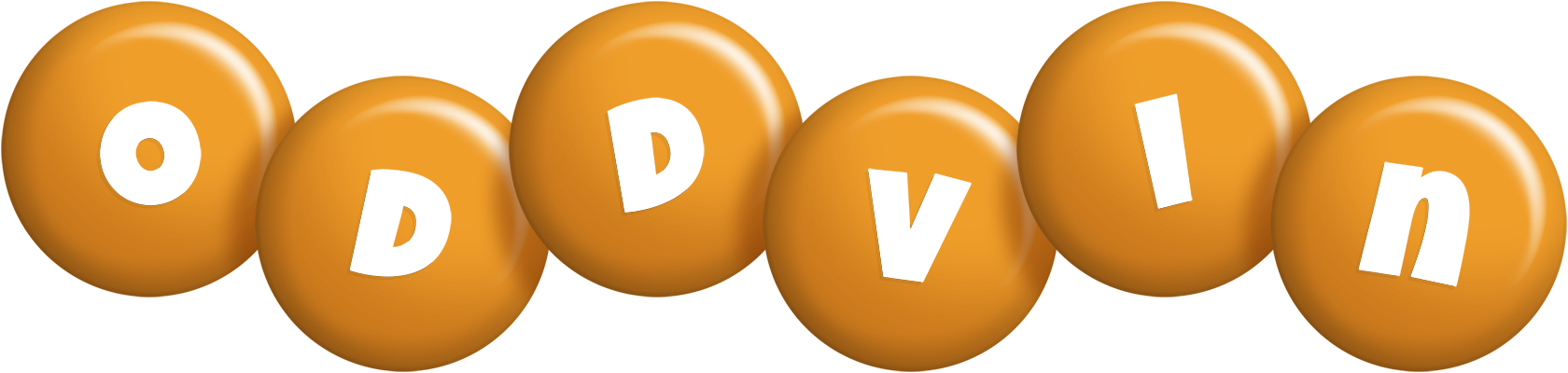 Oddvin candy-orange logo
