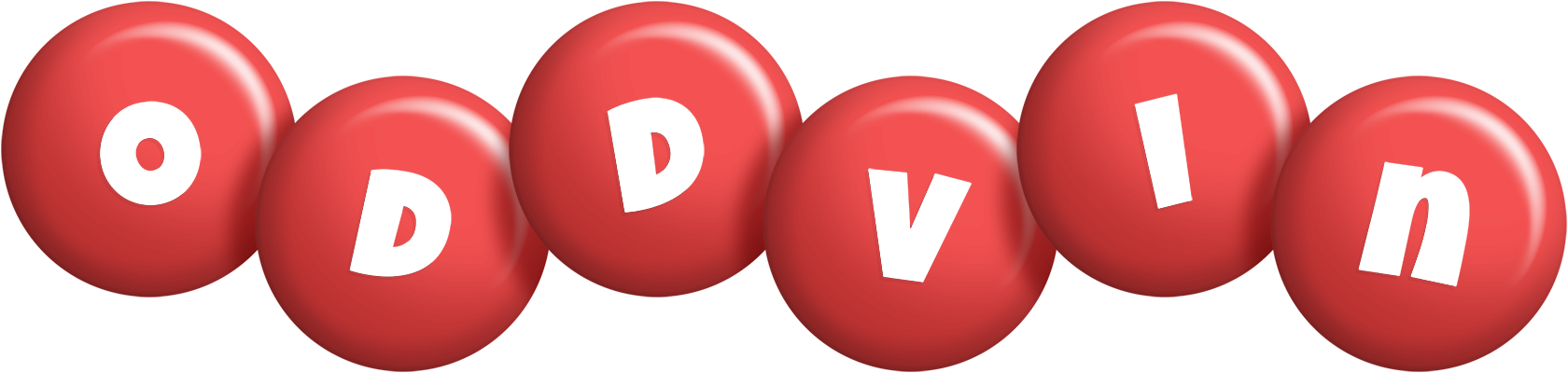 Oddvin candy-red logo