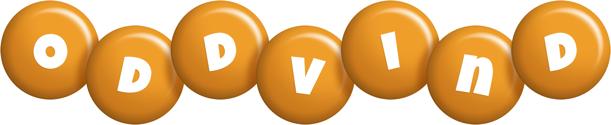 Oddvind candy-orange logo
