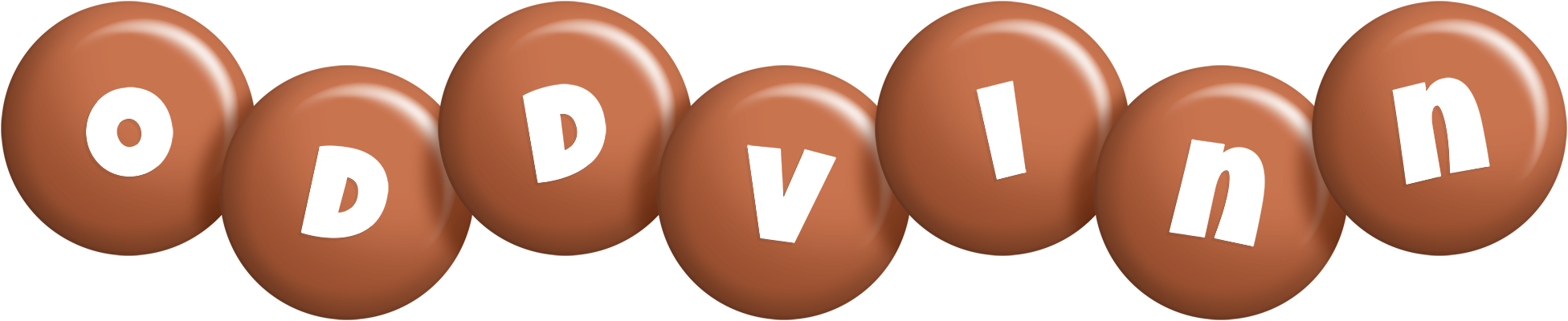 Oddvinn candy-brown logo