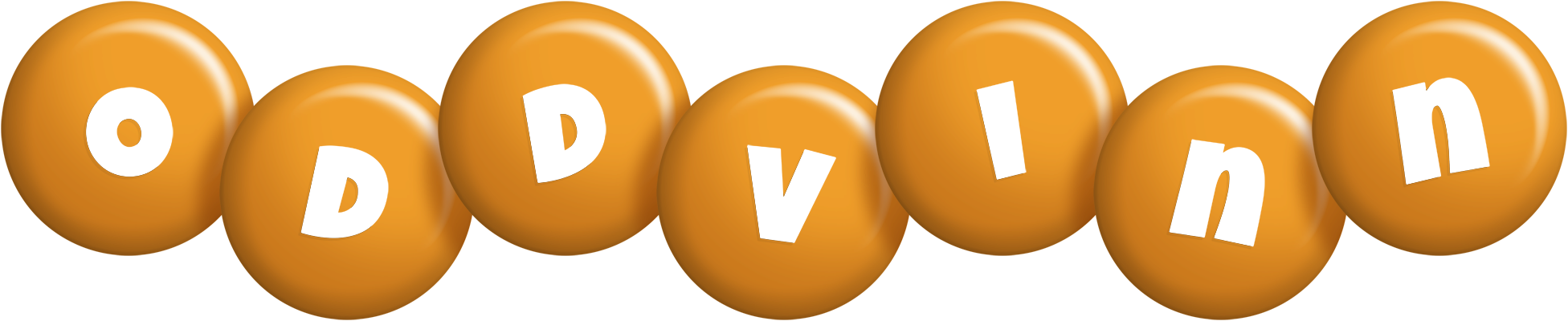 Oddvinn candy-orange logo