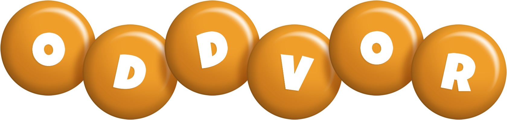 Oddvor candy-orange logo