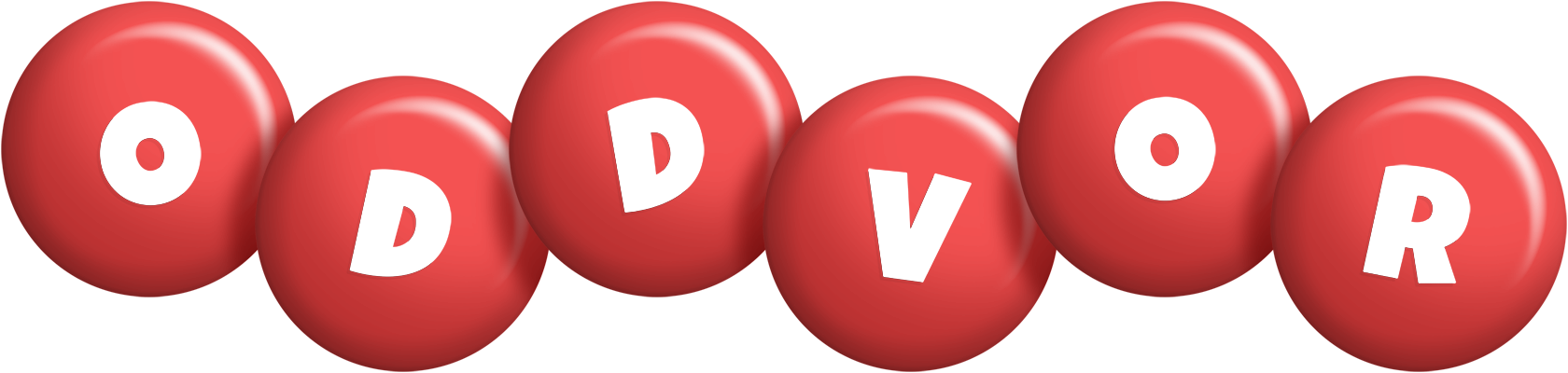 Oddvor candy-red logo