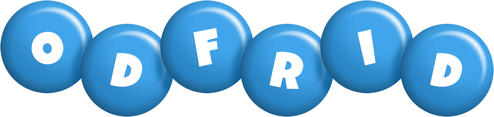 Odfrid candy-blue logo