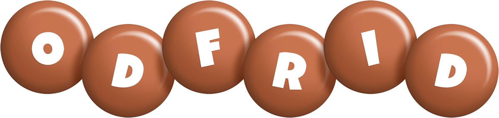 Odfrid candy-brown logo