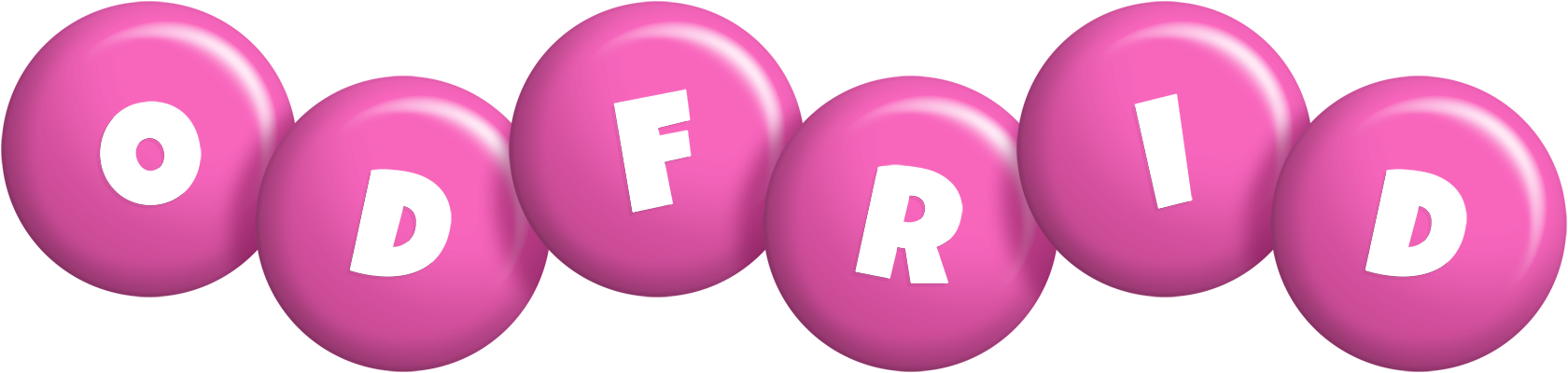 Odfrid candy-pink logo